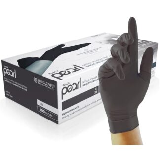 Unigloves Black Pearl Nitrile Gloves Box of 100 Image