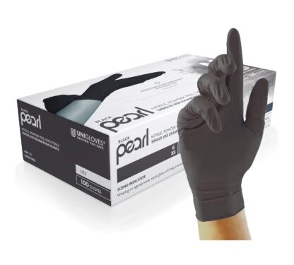 Unigloves Black Pearl Nitrile Gloves Box of 100 Image