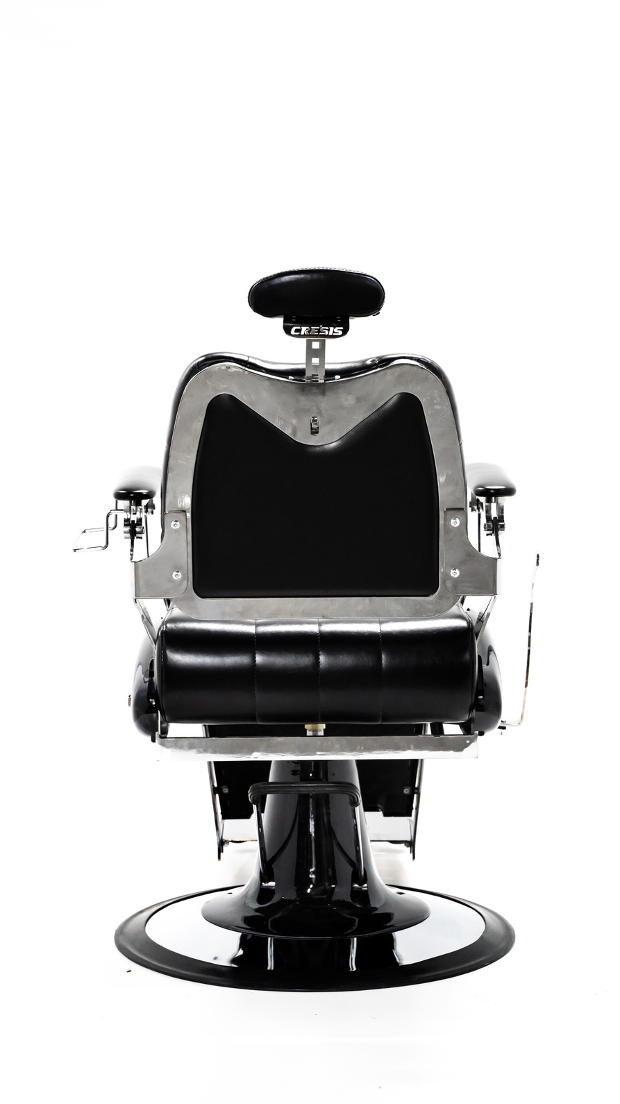 Classic Black Silver Reclining Hydraulic Barber Chair: Vintage Style Heavy Duty Salon Equipment - Image 8